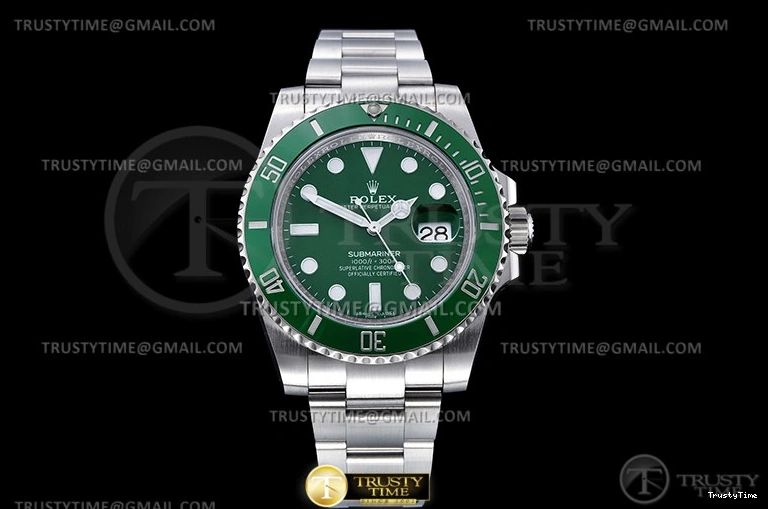 0422 ROLSUB0417B – Submariner 116610LV 904L SS SS Grn CLEAN V2 VS Stretchable 1048